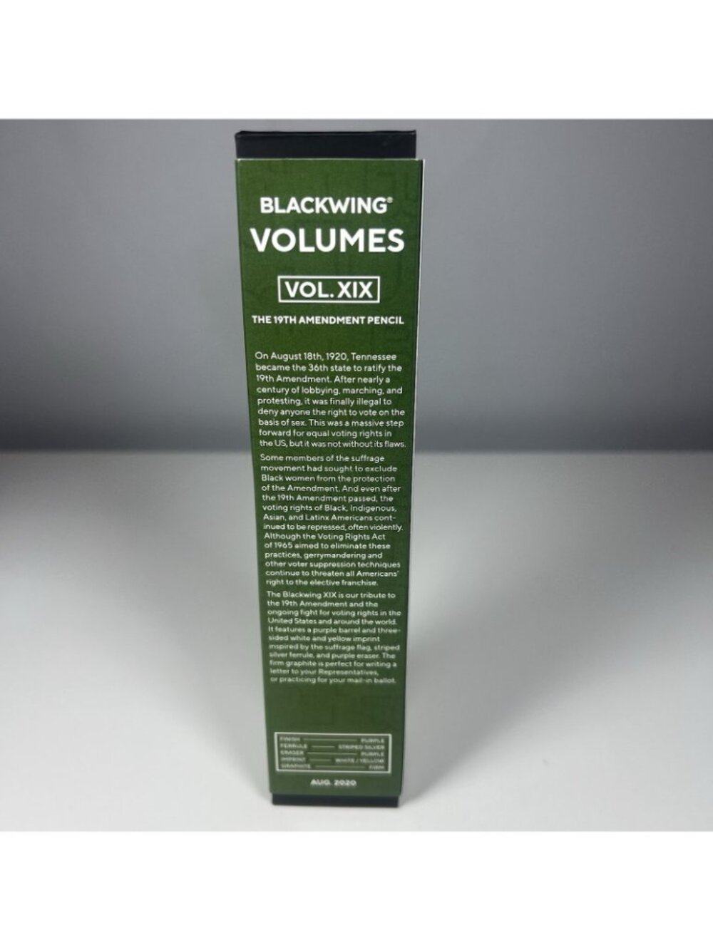 Blackwing Vol XIX 19th Amendment Pencils Complete Set 12 August 2020 Limited - Picture 6 of 10